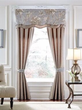CROSCILL Estate 5-Piece WINDOW COVERS New Valance / Drapes ALEXANDRIA